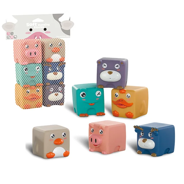 Baby Animal Digital Audible Soft Silicone Building Blocks Early Childhood Education Exercise Ability Rubber PVC Production 3