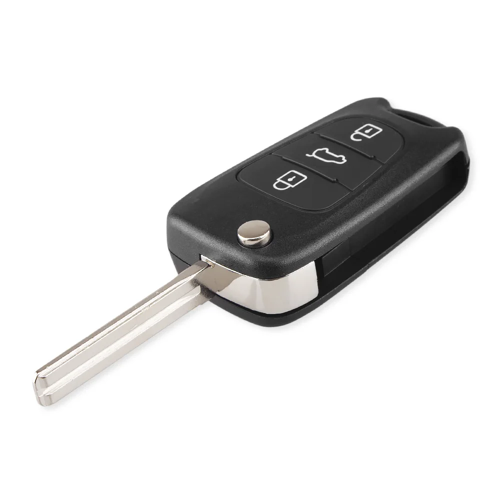 Premium Replacement Flip Folding Key Shell - 3-Button Car Key Case