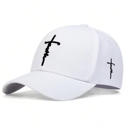 Chic Embroidered Cotton Snapback Baseball Cap - Unisex Spring/Summer Sun Hat (White)