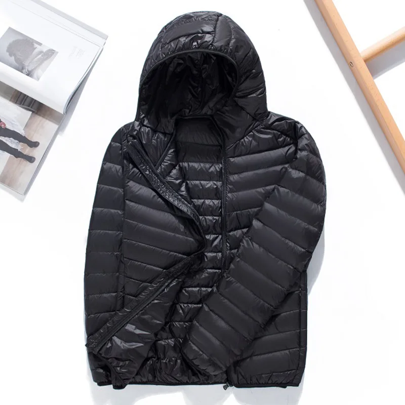 2024new  men\'s light down jacket Lightweight hooded down jacket casual short jacket Fashionable Autumn and Winter Men\'s Jackets