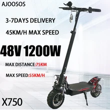1200w 48v scooter elecric para adultos 20ah trotinette pneu pneumático elétrico 10 Polegada elektroroller erwachsene com assento 30kg