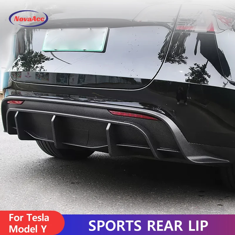 

Рассеиватель заднего бампера NovaAcc для Tesla Model Y 2017-2024, матовый корпус бампера из АБС, защитная накладка, защитные фартуки, автомобильные аксессуары