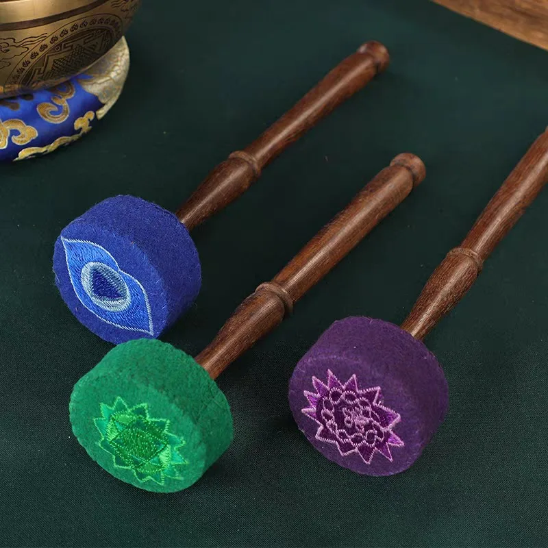 Mazzuolo Professionale per Campane Tibetane, Strumento a Percussione in Legno per Campane Sonore, Accessorio per Strumenti Musicali Buddisti - immagine 5