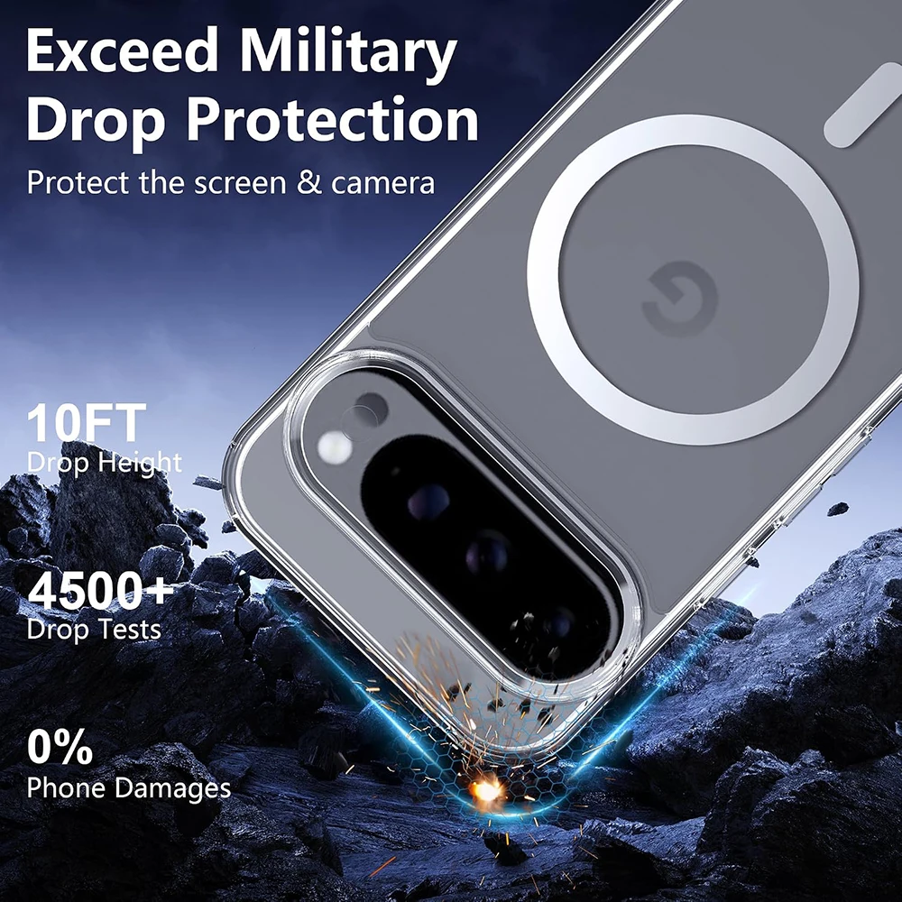 Enhanced Magnetic Wireless Charging Shockproof Hard Cover Case