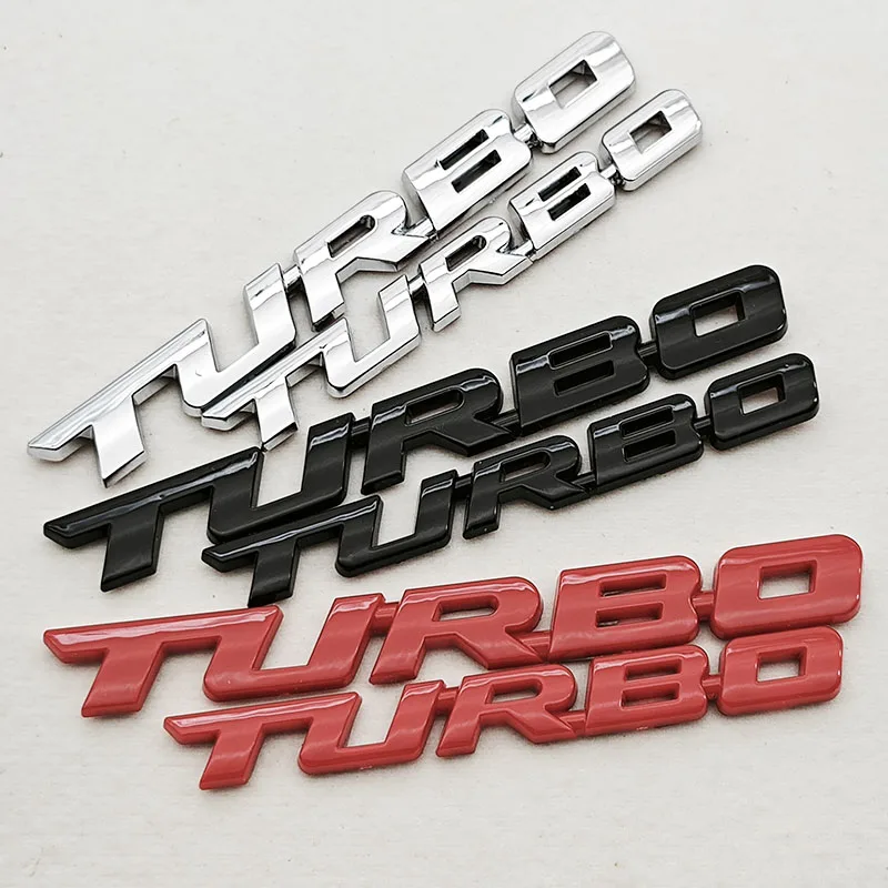 3D ABS Turbo Badge Decorative Car Accessory Sticker