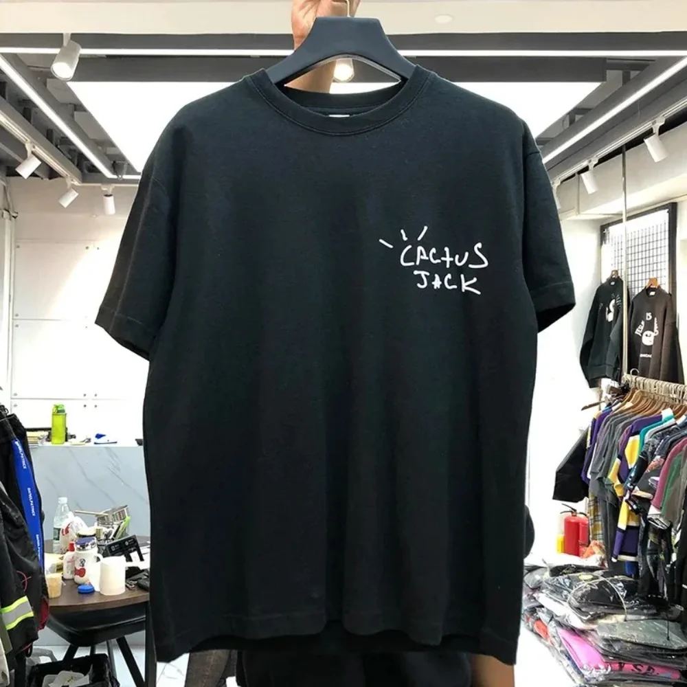 Kids Boys Girls New Luxury Cactus Jack Hip Hop T-shirt Plus-size Women's Dress Men's Cotton T-shirt Travis Street child Tops Tee 2