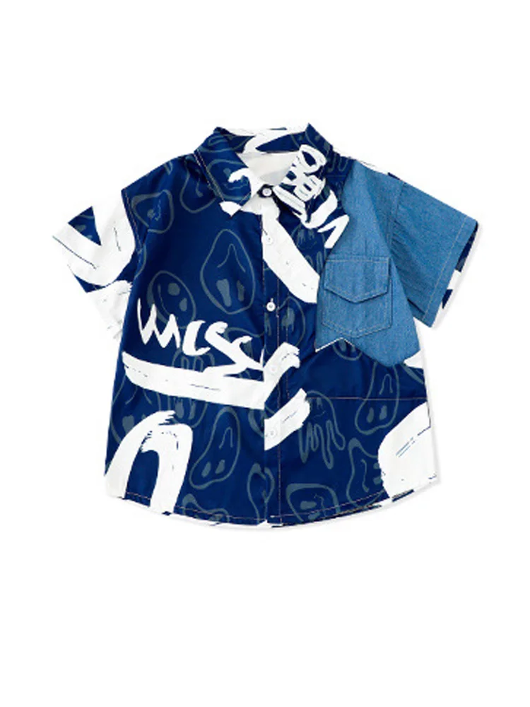 Children costumes boys hip hop costume graffiti jeans shirt loose pants for girls street dance kids jazz clothes children streetwear sets