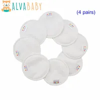 (8pcs per pack)  Alvababy Reusable Bamboo Breast Pad Nursing Pads For Mum Reusable PUL Feeding Pad Bamboo Reusable Breast Pads 1