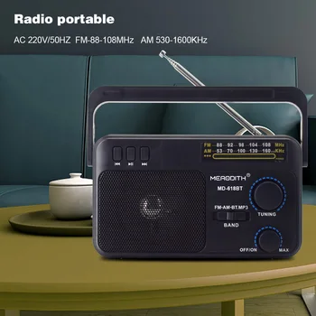 Radio AM FM Radio Transistor Short Wave Radio Powered by 3V Two Battery or Home, Large Knob, Suitable for Indoor and Outdoor Use 4
