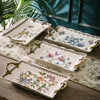 Light luxury retro ceramic tray European American creative fruit plate living room soft decoration ornament 4
