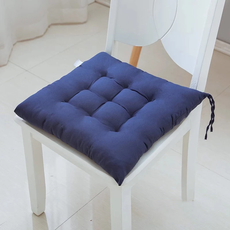 1 Piece Cotton Upholstery Soft Padded Cushion Solid Chair Square Mat Office Home Decoration Car Garden Sun Lounge Seat Cushion