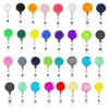 50 Pcs Retractable Badge Reel Clips Holder Mixed Solid Color Nurse Students Doctor ID Badge Holder for Hanging ID Card 1