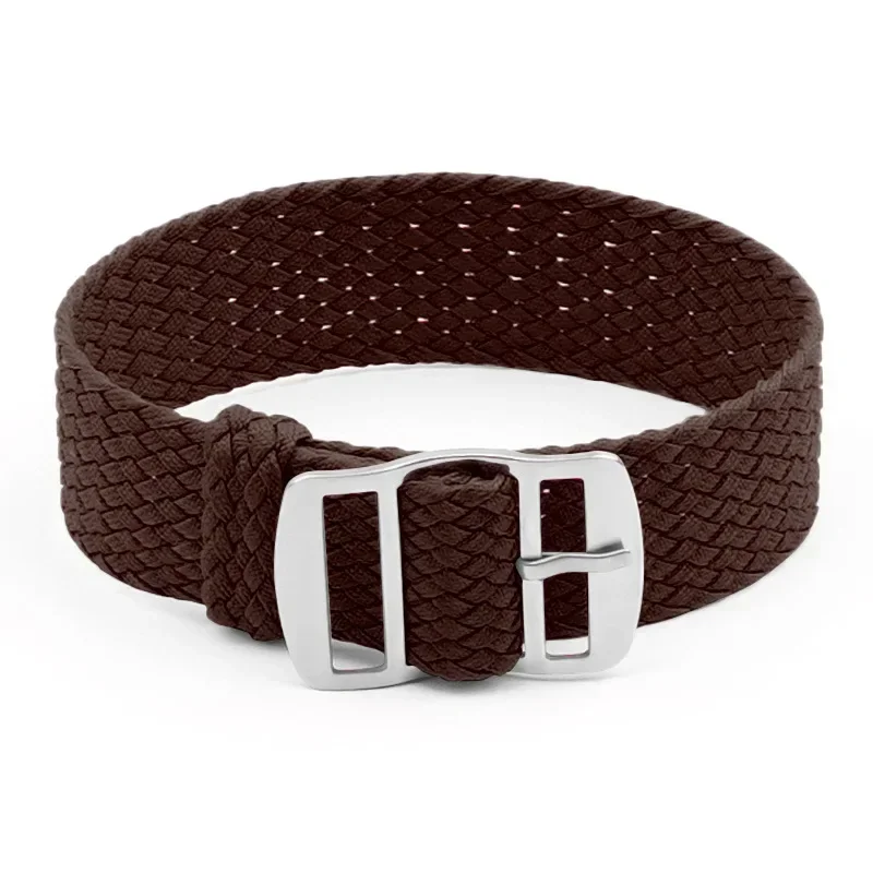 Premium Perlon Woven Nylon Watchband Strap – Adjustable Fabric Bracelet with Buckle for Men & Women, Black & Blue Options