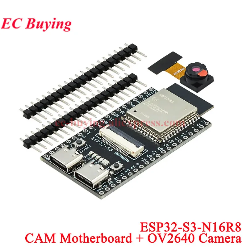 ตัวเลือกสินค้า บอร์ดพัฒนา ESP32-S3 โมดูล Wi-Fi 2.4G และ Bluetooth เสริม Type-C