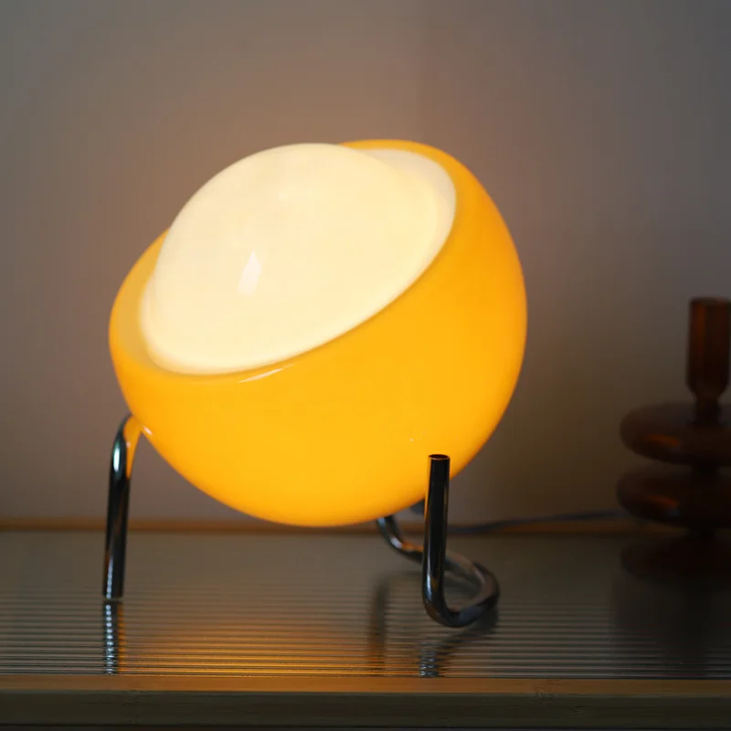 

Designer creativity Medieval living room desk bedroom bedside Bauhaus minimalist glass desk lamp