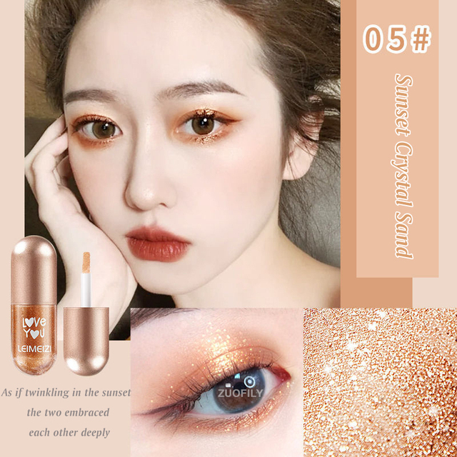 PCS Liquid Eyeshadow Pearlescent Waterproof Liquid Eyeshadow Quick-drying Glitter Shimmer Eye Makeup Beauty Neon Eyeshadow