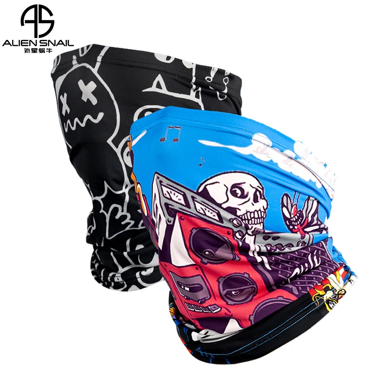 

ALIEN SNAIL Summer Breathable Motorcycle Face Mask Hip Hop Bandana Cycling Motorbike Dustproof Balaclava Scarf Sun Protection