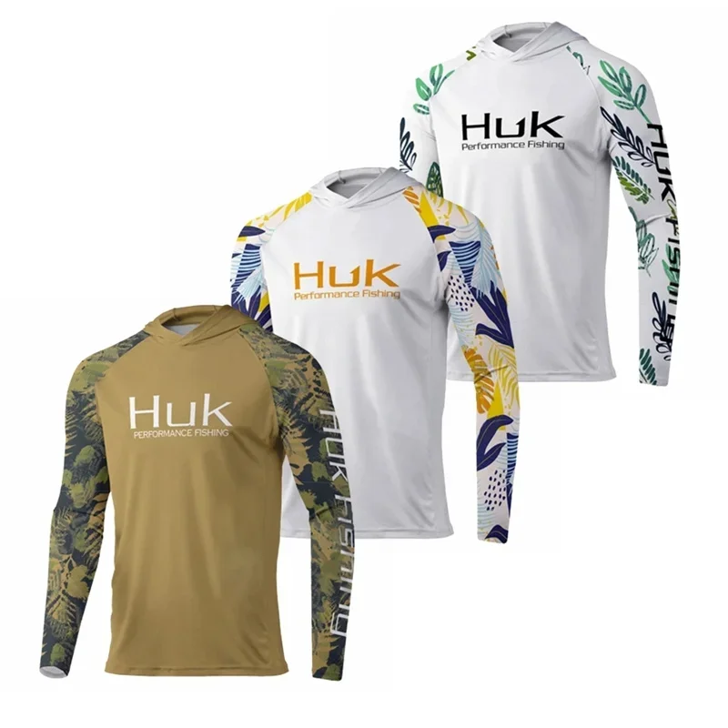 

HUK Men's Fishing Hooded Shirts High Performance Clothing Roupa De Pesca Masculina Camisa De Pesca Fishing Hoodie Tops