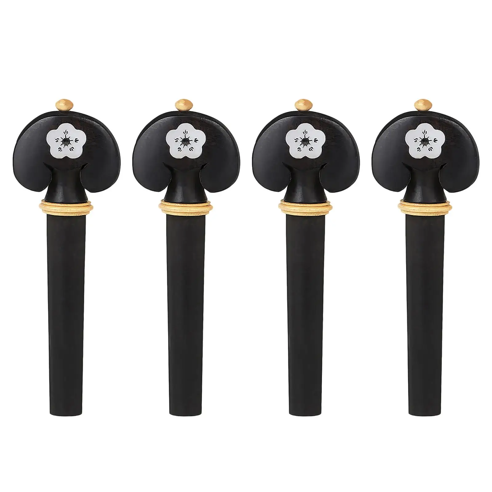 

Набор из 4 натуральных колышек для скрипки 3/4 4/4, аксессуары для скрипки, инкрустация самшит