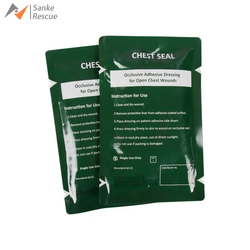 Chest Seal Life-Saving Wound Care Emergency or Tactical Situations Advanced Adhesive Sterile Transparent Lightweight Vent