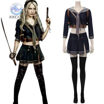 Sucker Punch Baby Doll Costume Cosplay Emily Browning Set completo da donna Gothic Sweet Dark Fantasy Outfit Disponibile KKCos