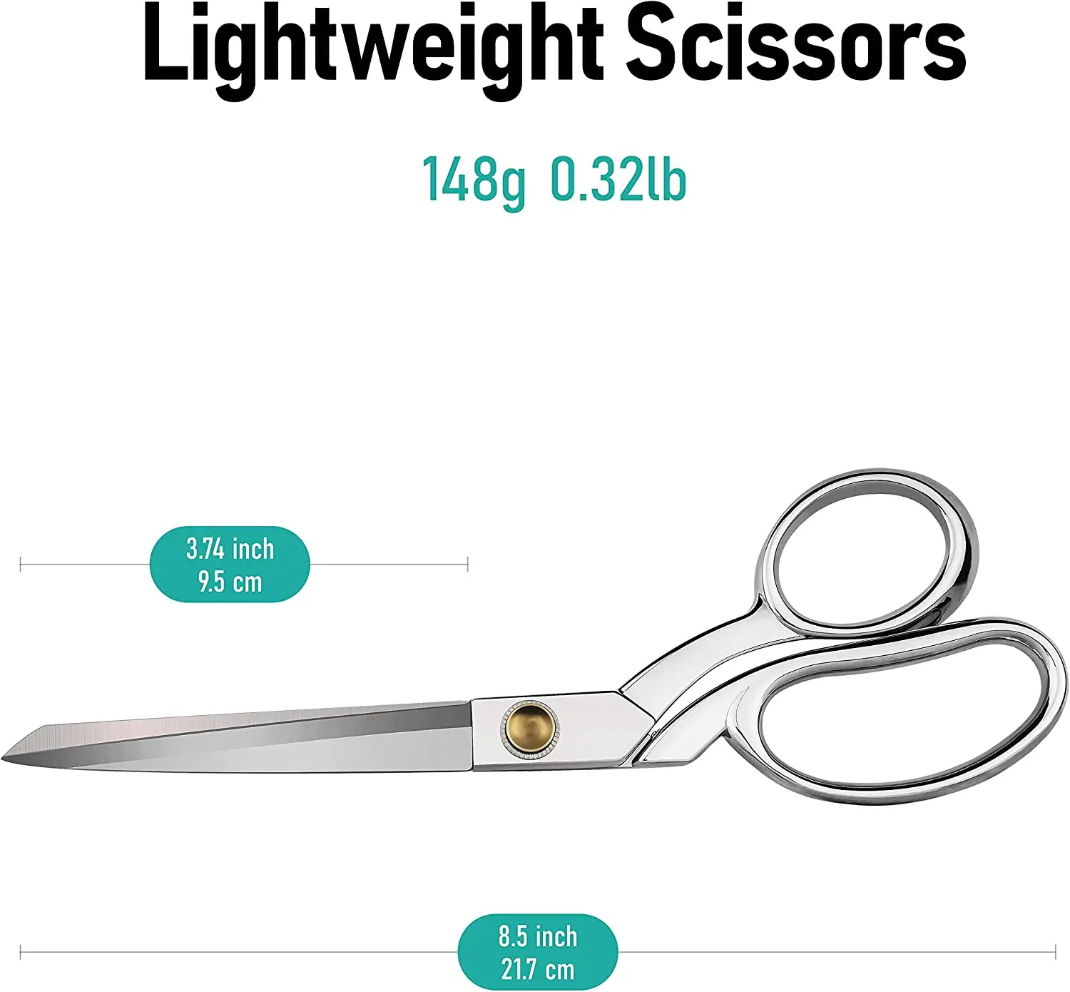 Sewing Scissors, Fabric Scissors, 8.5/9.5/10.5 inchs All Purpose Heavy Duty  Ultra Sharp Scissors Tailor Dressmaker Craft Paper Shears Office Scissors,  Silky Smooth Cutting, Right-Handed