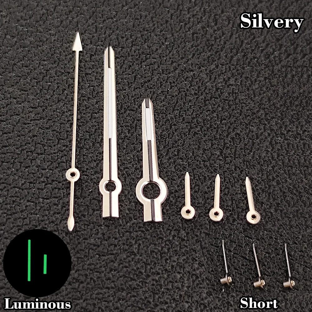 VK63 Watch Hands Silver Rose Gold 6-Hands Fit For VK63 Quartz Movement Green Luminous Watches Parts Pointer/Needle Accessories