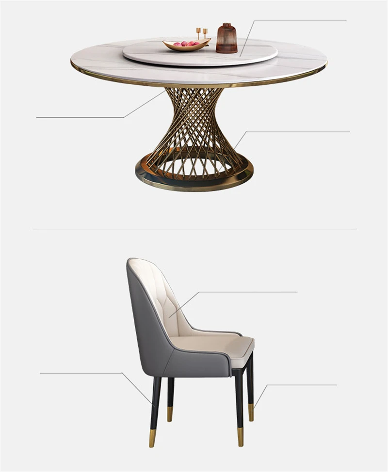 طاولة طعام بتصميم دائري فاخر 15 | طاولة طعام بتصميم دائري فاخر