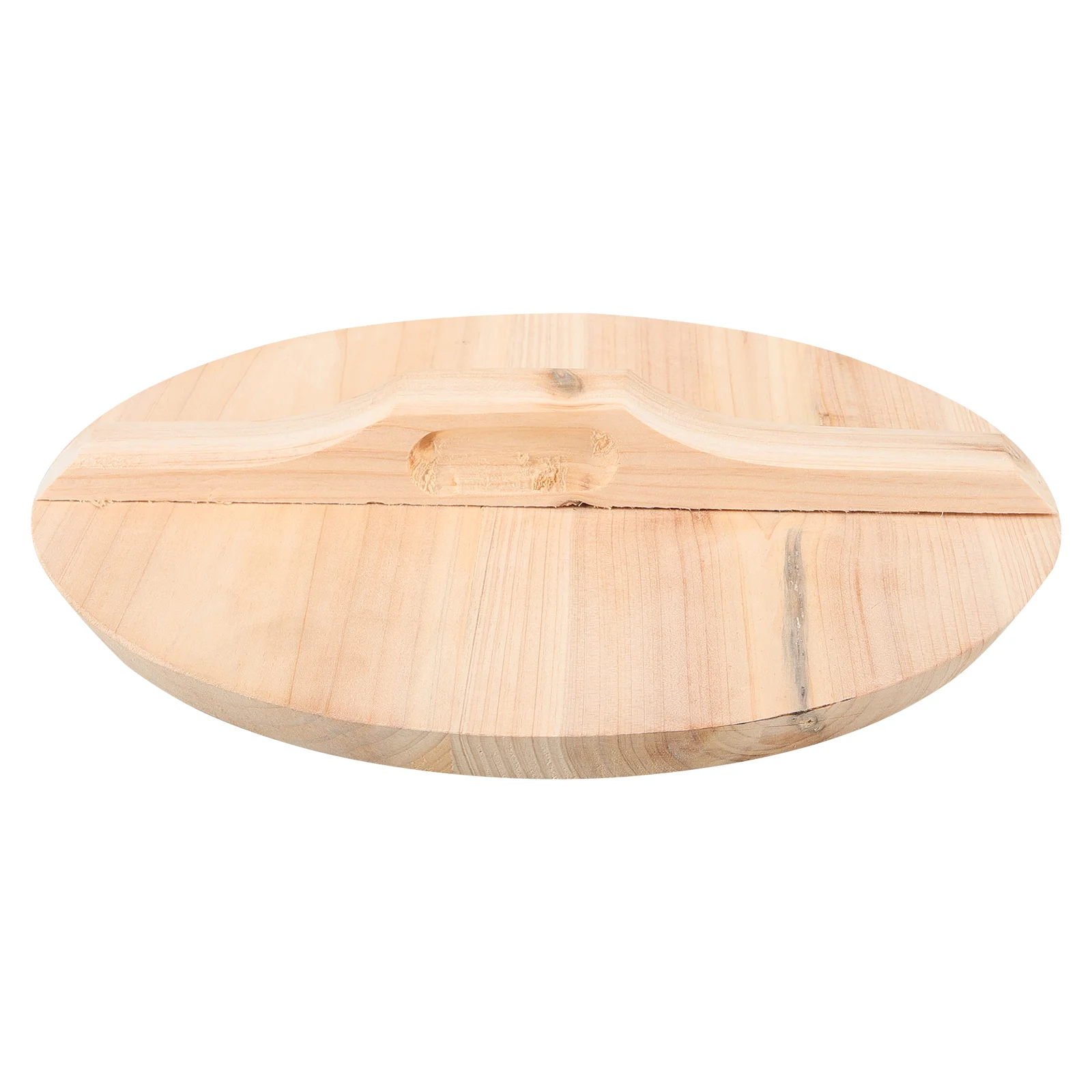 25cm Diameter Wooden Pot Lid Stir Fry Wok Cover Natural Wood Kitchen Cookware Parts Anti Overflow Pot Cover Commercial Kitchen
