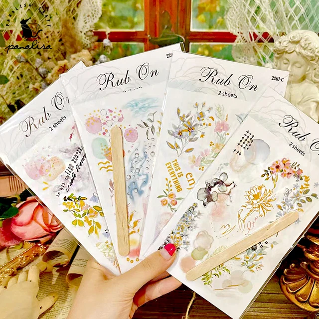 Diy Transfer Rub Stickers Vintage  Transfer Stickers Vintage Crafts - Craft  Vintage - Aliexpress