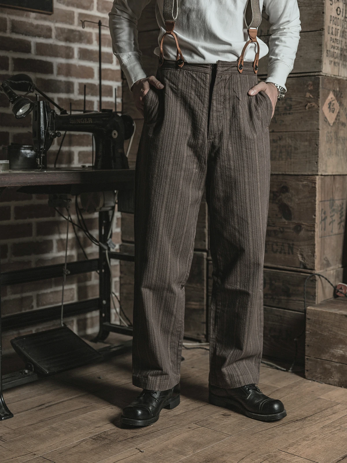 パンツ 40-50s VINTAGE \"StripedPleated Trousers\" 40-50s France Vintage Stripe Trousers | Ugla パン