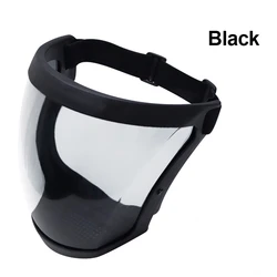 Full Face Shield Reusable Mask with Anti - Fog & Dust Protection Features (Black and white)