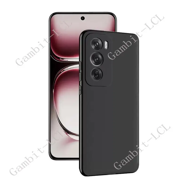 Premium Shockproof Anti-Falling Soft Silicone TPU Case - Original Back Cover for OPPO Reno12 Pro Global 2024