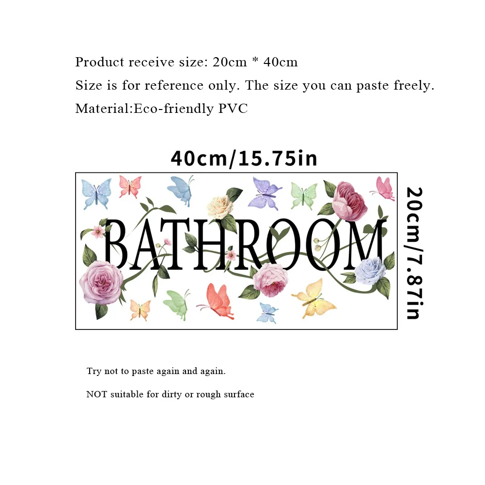 Wall Stickers Creative Flower Rattan Bathroom Wall Door Glass Decor Decals Self Adhesive Mural