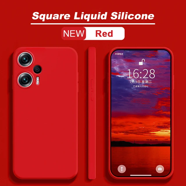 thumbnail image 1 of Poco F5 Pocof5 Case Square Liquid Silicone Soft Cover For Xiaomi Poco F5 F 5 Pocof5 Pro F5pro Full Protection Phone Case Poco F5, 1 of 5