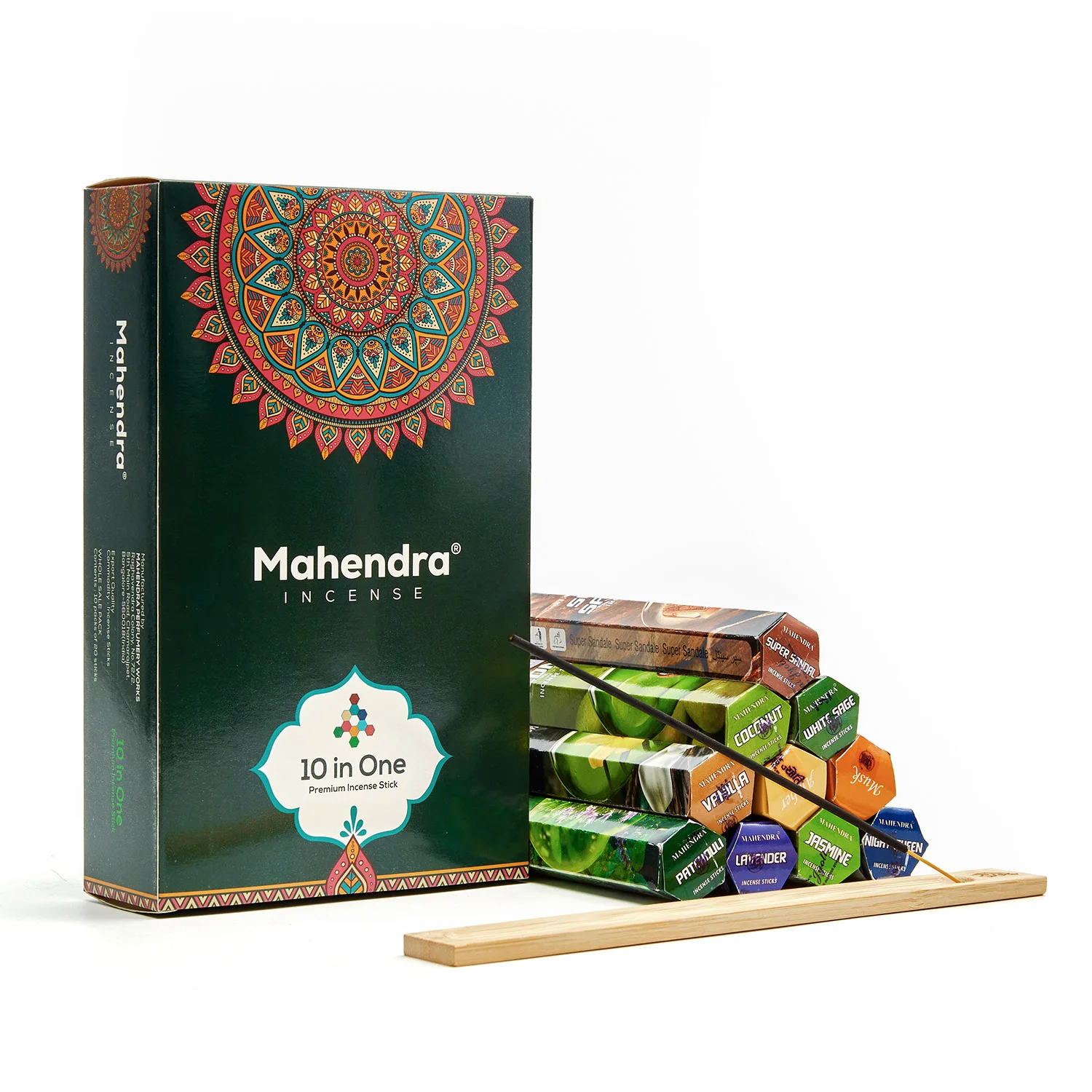 Mahendra Wierookstokjes 10 Packs Aroma Sandelhout Lavendel Witte Salie Zuiverende Luchtgeur Voor Thuis Frangrance Yoga Meditatie