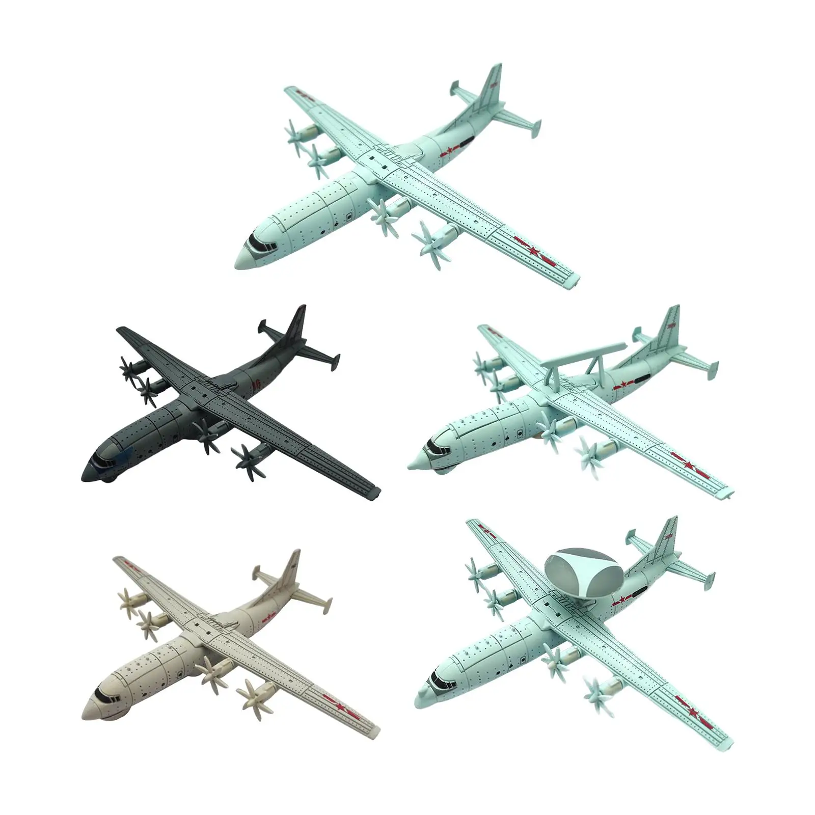 

5x 1:240 Scale Plane Model Simulation Miniature Building Model Kits for Table Scene Girls Boys Children Tabletop Decor Adults