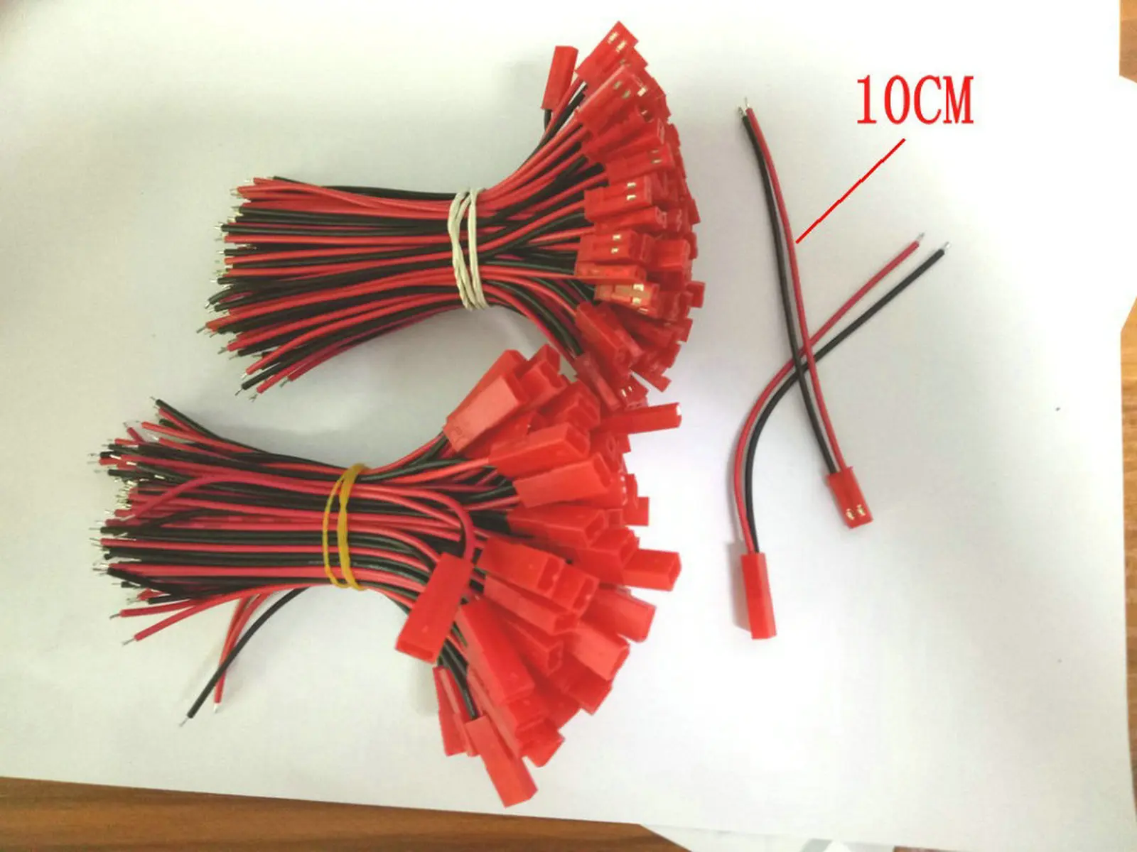 

100 Set RC Model 10cm 22 AWG Wire 2-Pin JST Cable Connector Battery Plug