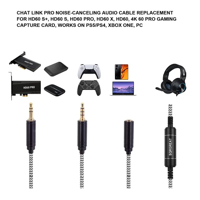 Audio Adapter Elgato Hd60s Party Chat Ps4 Elgato Gaming Chat Link