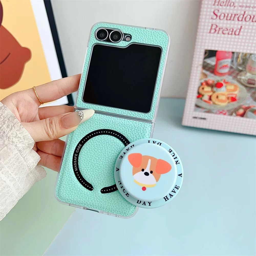 Magnetic Bracket Leather Phone Case - Durable Protective Cover