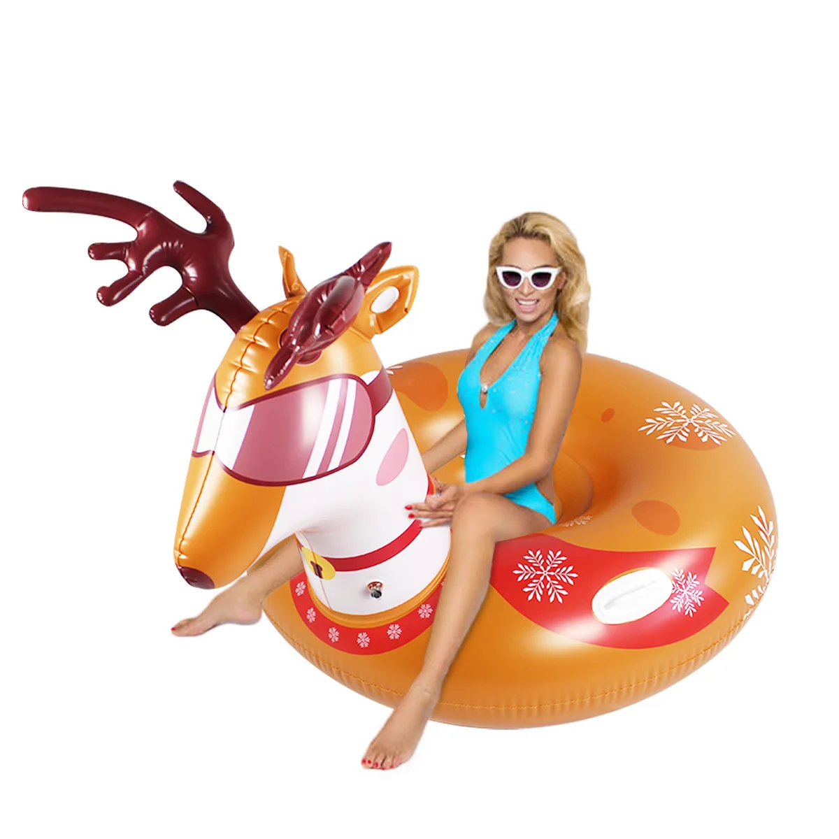 Foldable Skiing Snow Sleigh Snow Tube Kids Child Inflatable Cold-Resistant Ski Circle Kids Adult Ski Ring Skiing Thickened Sled