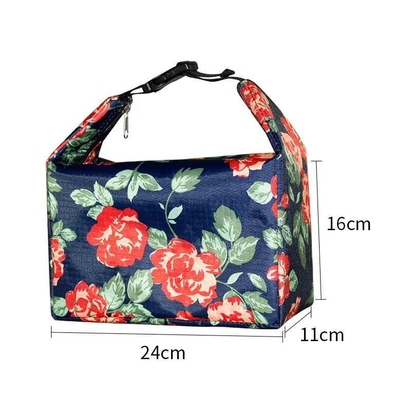 Waterproof Oxford Cooler Lunch Bag Portable Insulated Thermal Work Food Storage Container Hasp Handle Durable Lunchbox Tote