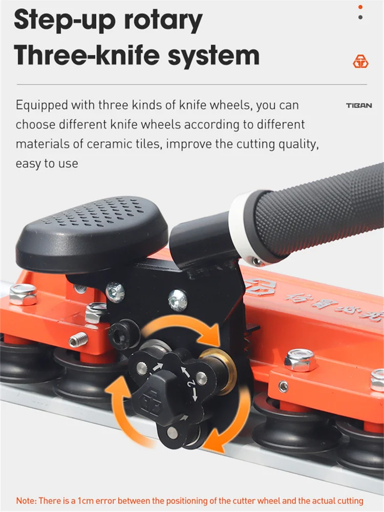 Portable Rock Slab Tile Cutting Knife High Precision 1800mm Manual Push Knife New Track Cutting Machine
