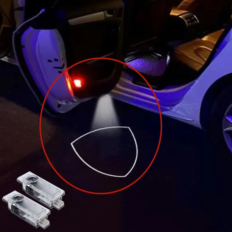 2 Pezzi Per Lamborghini Urus Aventador Huracan Gallardo Car Hd No Fading Led Door Welcome Light Projector Ghost Shadow Light