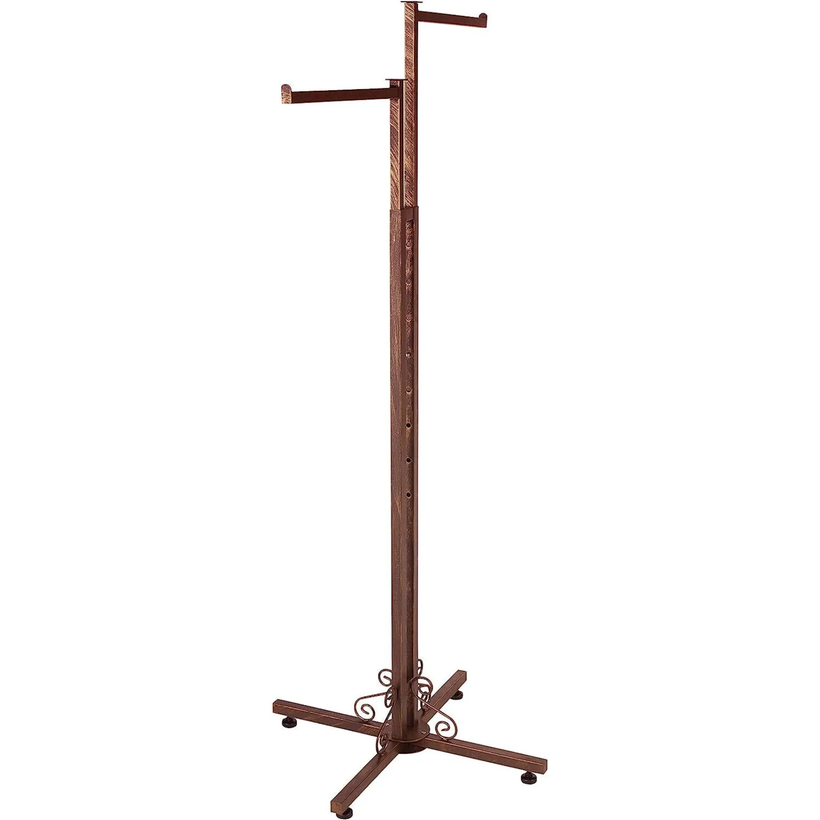 US Clothing Rack Two Way 2 Straight Arms Clothes Garment Retail Display Copper 72