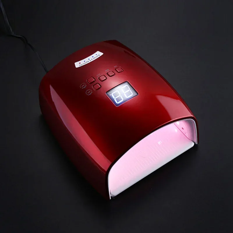 

Red Case 48W Rechargeable Nail Lamp Cordless Gel Polish Dryer Machine LED Light for Nails Wireless Nail UV LED Lamp