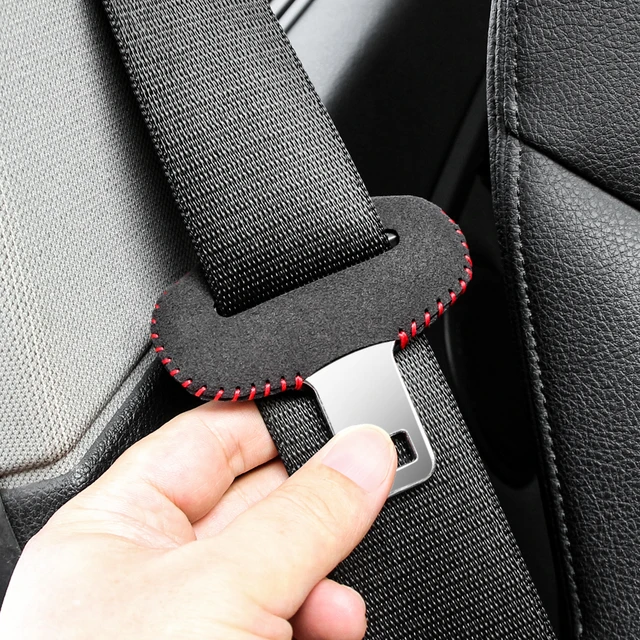 Auto Sicherheits gurt Schnalle Clip Schutz Leder für Sitz Altea