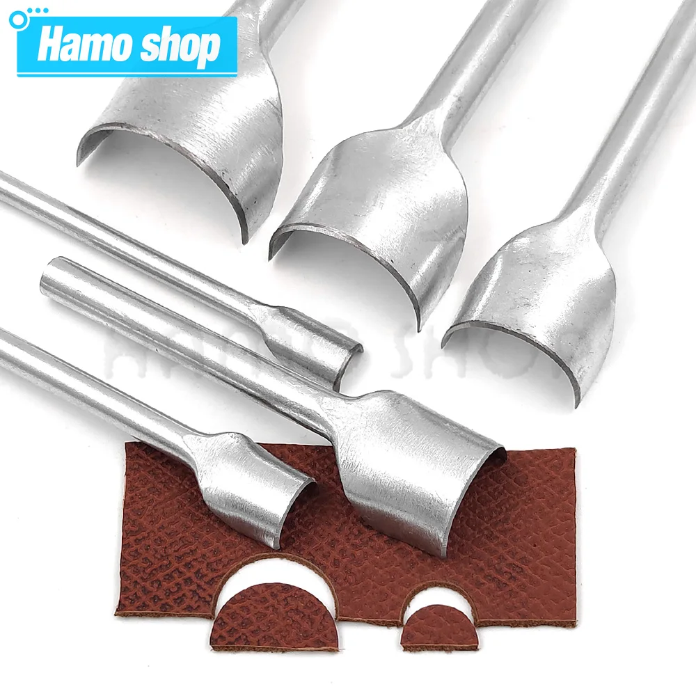 Half Round Cutter Punch Leather Craft Tools 1Pc Arc-shaped Punch For Belt Strap DIY