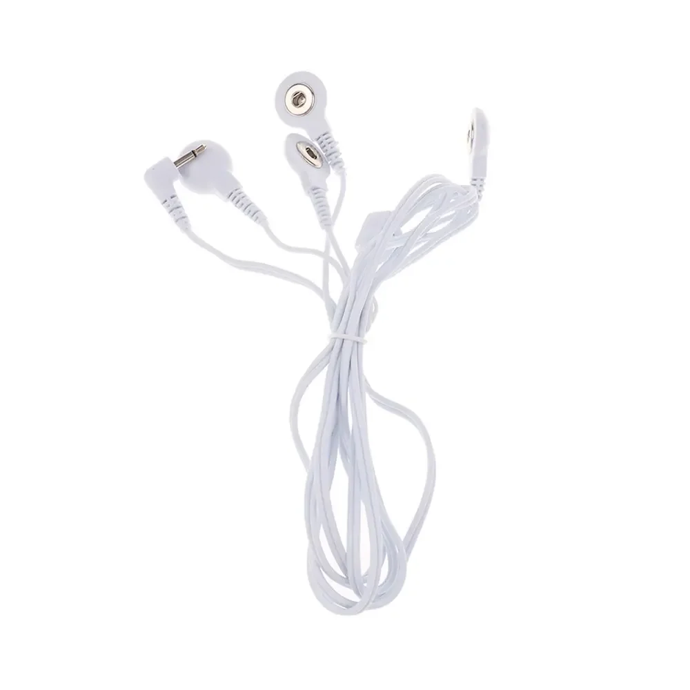 Electrode Lead Wires 2/4 Buttons Electrotherapy Cable