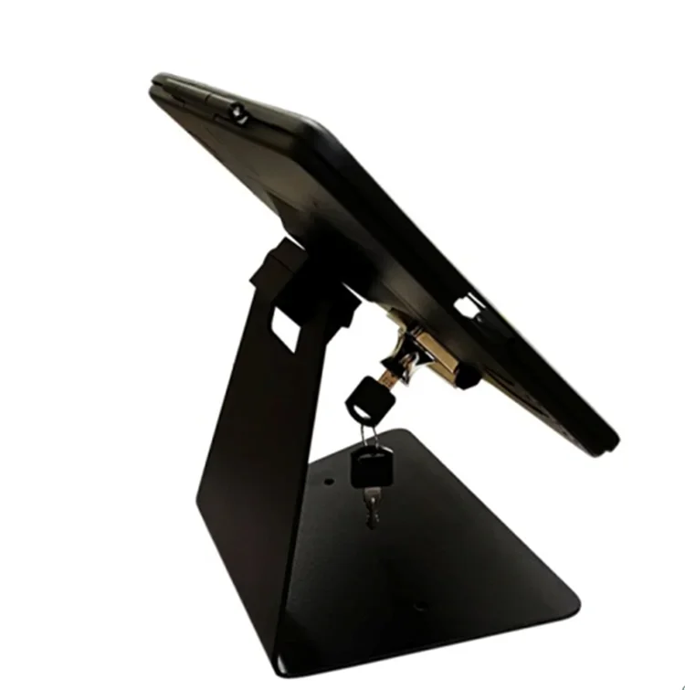 

2022 China hot selling Aluminum alloy desktop POS lock key security tablet stand for ipad 9.7